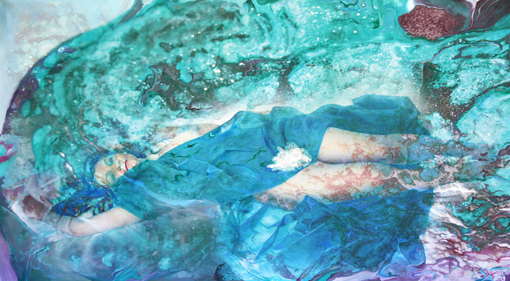 Bildtitel: „Integration“ Kunstdruck auf Leinwand aus der Bilderserie „Göttinnen in ihrer Essenz“ von Mirja Lang
