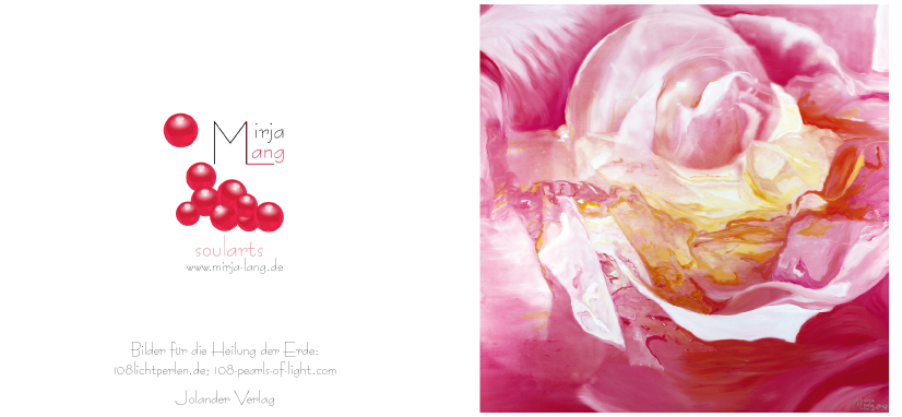 Bildtitel: „06.Rosenquarz“ Kunstdruck als Geschenkkarte auf hochwertigem Papierkarton aus der Bilderserie „108 Lichtperlen“ von Mirja Lang