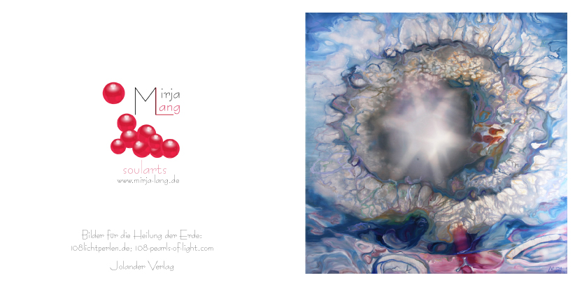 Bildtitel: „10.Nala“ Kunstdruck als Geschenkkarte auf hochwertigem Papierkarton aus der Bilderserie „108 Lichtperlen“ von Mirja Lang