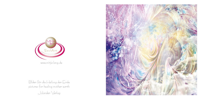 Bildtitel: „105.Engel der Künste“ Kunstdruck als Geschenkkarte auf hochwertigem Papierkarton aus der Bilderserie „108 Lichtperlen“ von Mirja Lang
