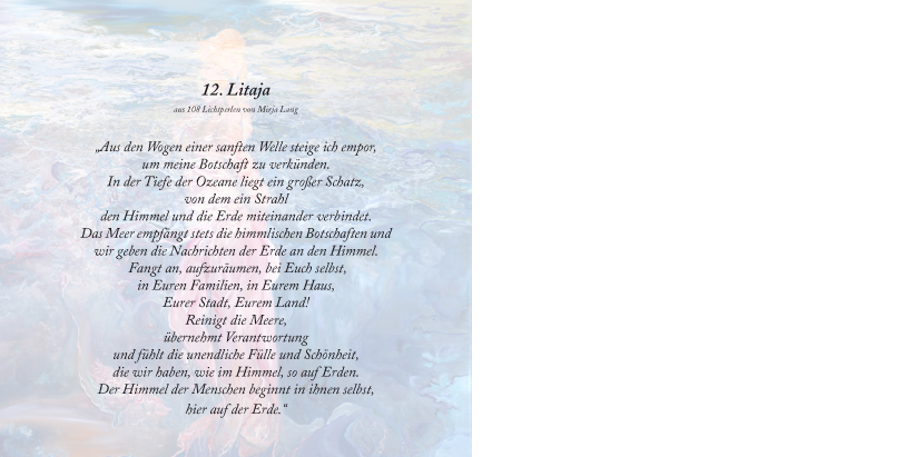 Bildtitel: „12. Litaja“ Kunstdruck als Geschenkkarte auf hochwertigem Papierkarton aus der Bilderserie „108 Lichtperlen“ von Mirja Lang