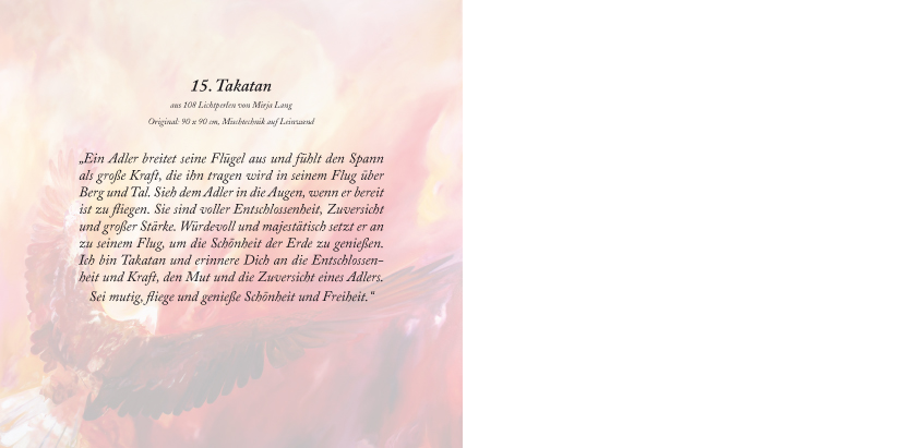 Bildtitel: „15.Takatan“ Kunstdruck als Geschenkkarte auf hochwertigem Papierkarton aus der Bilderserie „108 Lichtperlen“ von Mirja Lang